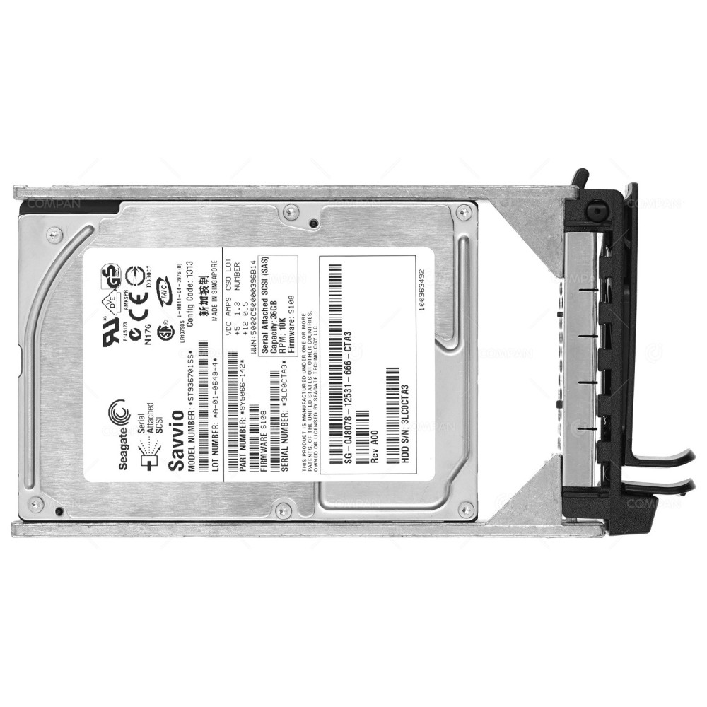 J8078  DELL HARD DRIVE 36GB 10K 3G SAS 2.5 SFF HOT-SWAP